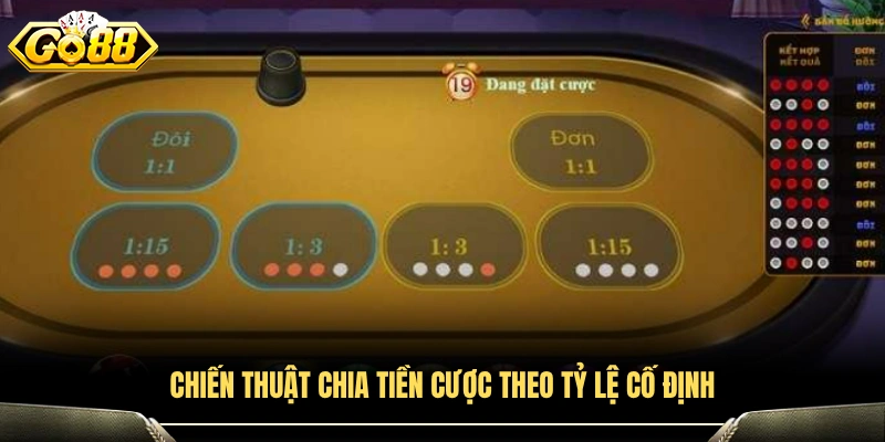 Cách chia tiền cược xóc đĩa theo tỷ lệ cố định 