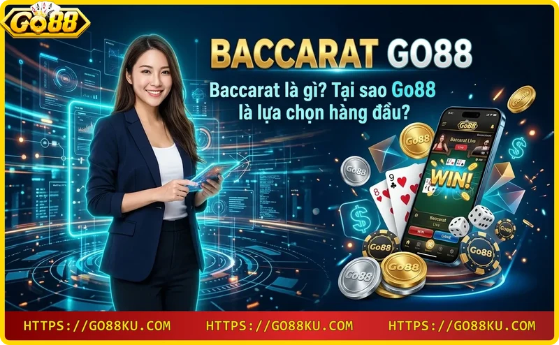 Baccarat Go88 – giới thiệu trò chơi baccarat online với bài và chip casino