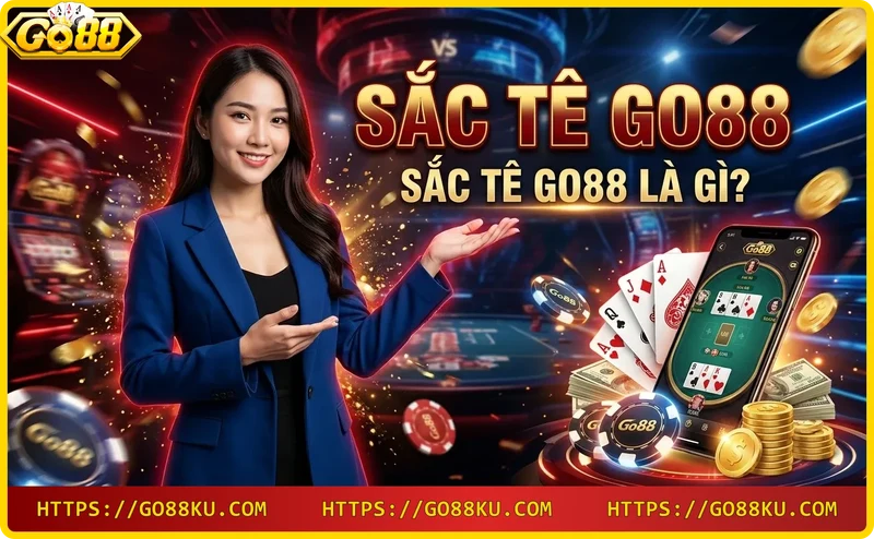 Bộ bài Tây 52 lá được xếp trên bàn chơi sắc tê với các lá bài hình học và tiền xu lấp lánh.