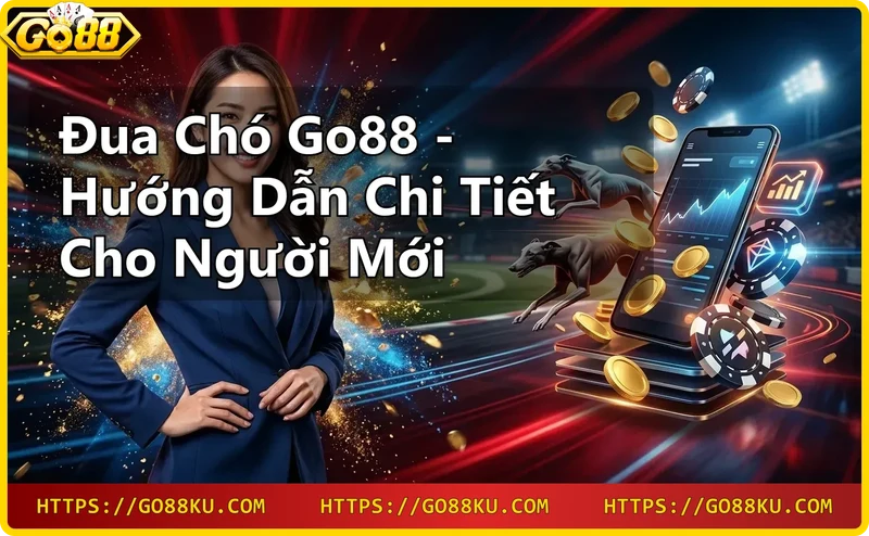 Các chú chó đang đua trên đường đua neon trong game đua chó Go88