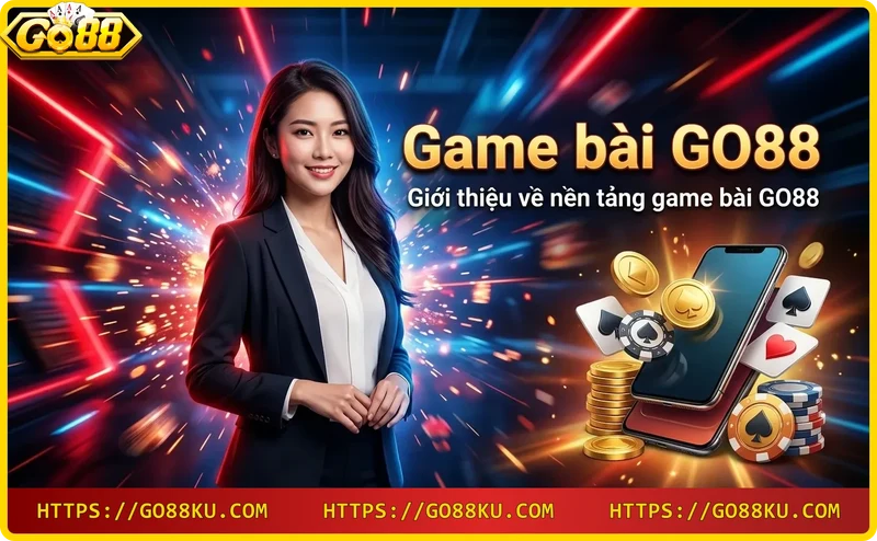 Giao diện game bài GO88 với các biểu tượng game và thiết bị di động