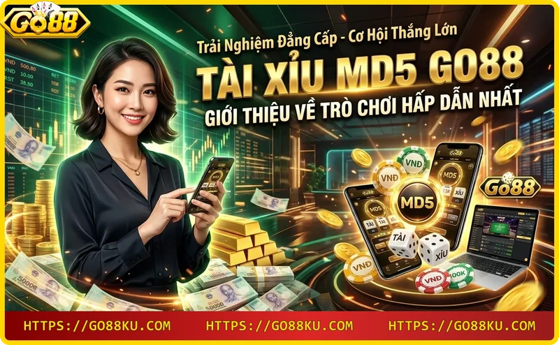 Màn hình điện thoại hiển thị giao diện tài xỉu MD5 với mã hash và biểu tượng bảo mật