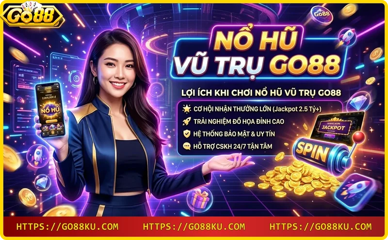 Người chơi chiến thắng jackpot lớn từ nổ hũ vũ trụ Go88