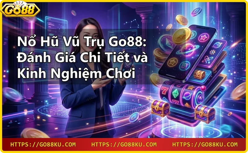 Slot vũ trụ Go88 với các biểu tượng hành tinh và phi thuyền